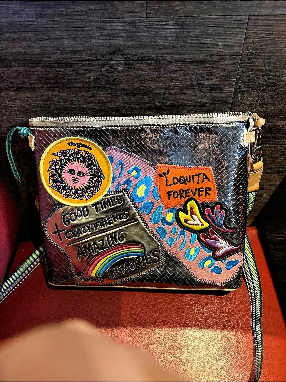 Consuela Kyle Downtown Crossbody in Black & Multicolor